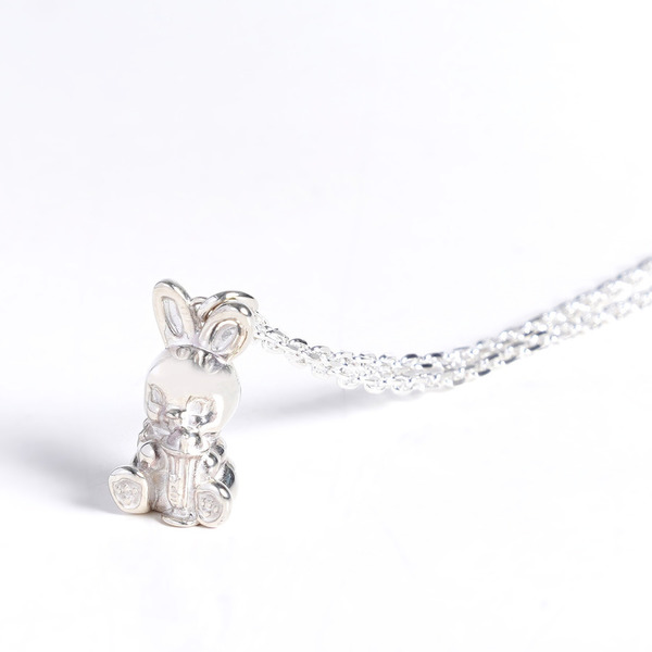 HONESTBOY Rabbit Silver Brass Necklace  詳細画像 Silver 2